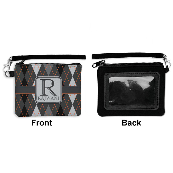 Modern Chic Argyle Wristlet ID Cases - Front & Back