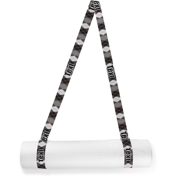 Custom Modern Chic Argyle Yoga Mat Strap (Personalized)