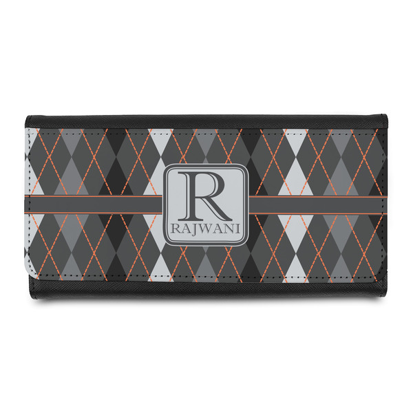Custom Modern Chic Argyle Leatherette Ladies Wallet (Personalized)