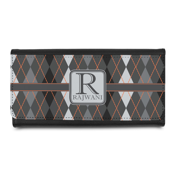 Custom Modern Chic Argyle Leatherette Ladies Wallet (Personalized)