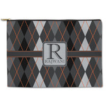 Modern Chic Argyle Zipper Pouch (Personalized)