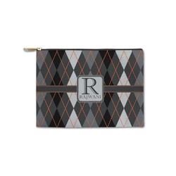 Modern Chic Argyle Zipper Pouch - Small - 8.5"x6" (Personalized)