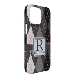 Modern Chic Argyle iPhone Case - Plastic - iPhone 13 Pro Max (Personalized)