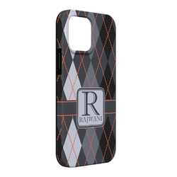Modern Chic Argyle iPhone Case - Rubber Lined - iPhone 13 Pro Max (Personalized)