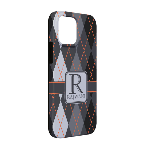 Custom Modern Chic Argyle iPhone Case - Rubber Lined - iPhone 13 (Personalized)