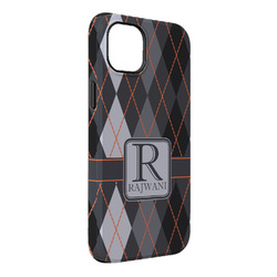 Modern Chic Argyle iPhone Case - Rubber Lined - iPhone 14 Pro Max (Personalized)