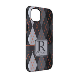 Modern Chic Argyle iPhone Case - Rubber Lined - iPhone 14 Pro (Personalized)