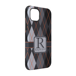 Modern Chic Argyle iPhone Case - Rubber Lined - iPhone 14 (Personalized)