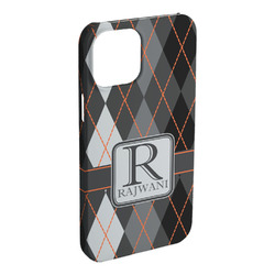 Modern Chic Argyle iPhone Case - Plastic (Personalized)