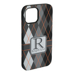 Modern Chic Argyle iPhone Case - Rubber Lined (Personalized)