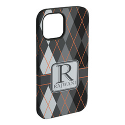 Modern Chic Argyle iPhone Case - Rubber Lined - iPhone 15 Pro Max (Personalized)