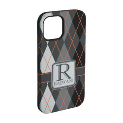Modern Chic Argyle iPhone Case - Rubber Lined - iPhone 15 Pro (Personalized)