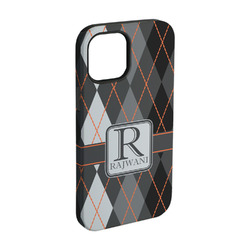Modern Chic Argyle iPhone Case - Rubber Lined - iPhone 15 (Personalized)