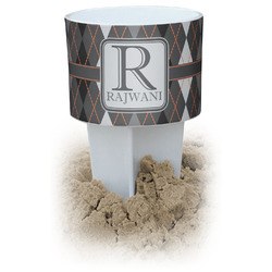 Modern Chic Argyle Beach Spiker Drink Holder (Personalized)