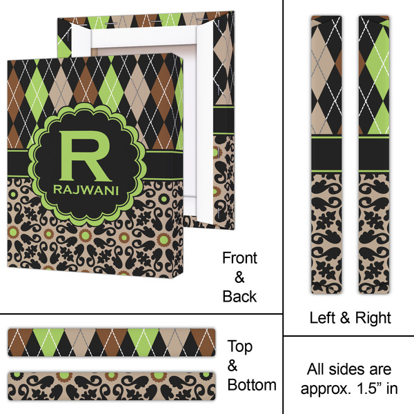 Argyle & Moroccan Mosaic 11x14 - Canvas Print - Approval