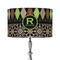 Argyle & Moroccan Mosaic 12" Drum Lampshade - ON STAND (Fabric)
