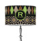 Argyle & Moroccan Mosaic 12" Drum Lampshade - ON STAND (Poly Film)