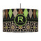 Argyle & Moroccan Mosaic 12" Drum Pendant Lamp - Fabric (Personalized)