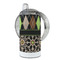 Argyle & Moroccan Mosaic 12 oz Stainless Steel Sippy Cups - FULL (back angle)