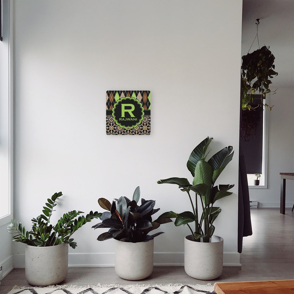 Argyle & Moroccan Mosaic 12x12 - Canvas Print - In Context