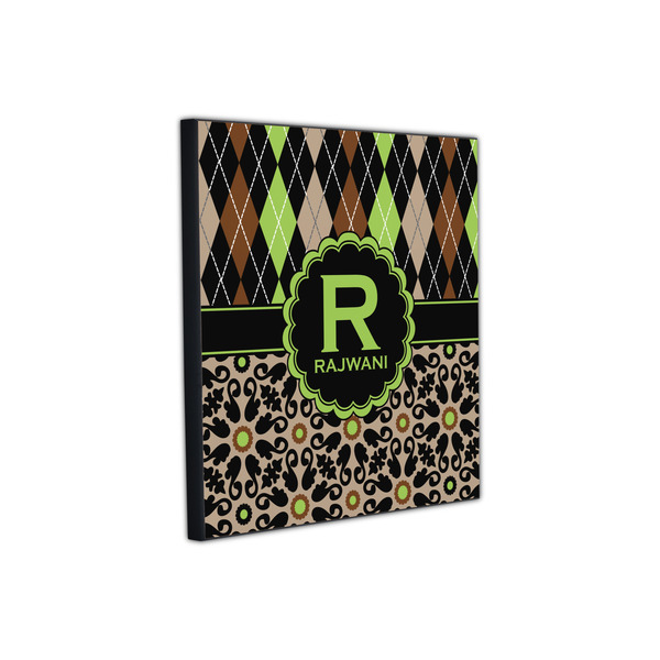 Argyle & Moroccan Mosaic 12x12 Wood Print - Angle View