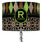 Argyle & Moroccan Mosaic 16" Drum Lampshade - ON STAND (Fabric)