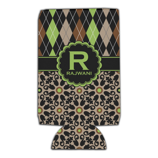 Argyle & Moroccan Mosaic 16oz Can Sleeve - Set of 4 - FRONT
