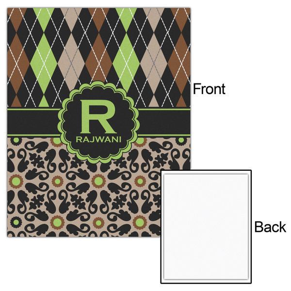 Argyle & Moroccan Mosaic 16x20 - Matte Poster - Front & Back