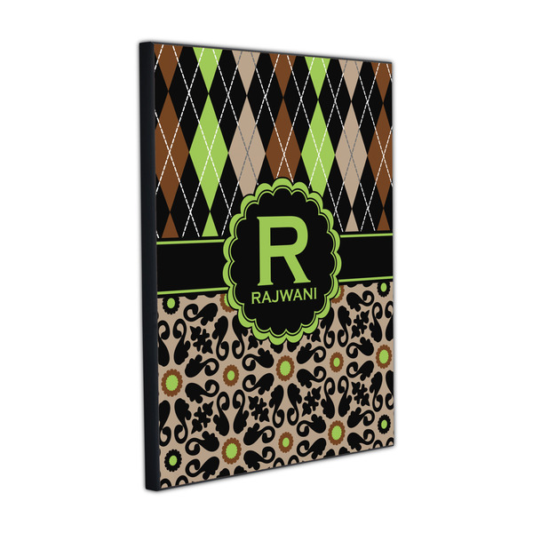 Argyle & Moroccan Mosaic 16x20 Wood Print - Angle View