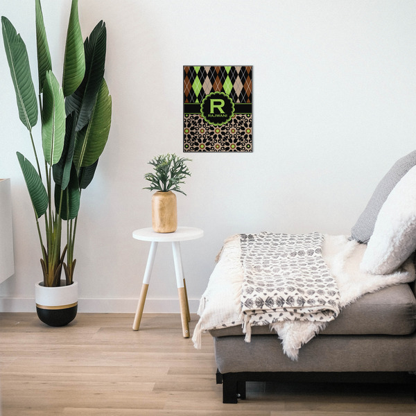 Argyle & Moroccan Mosaic 16x20 Wood Print - In Context