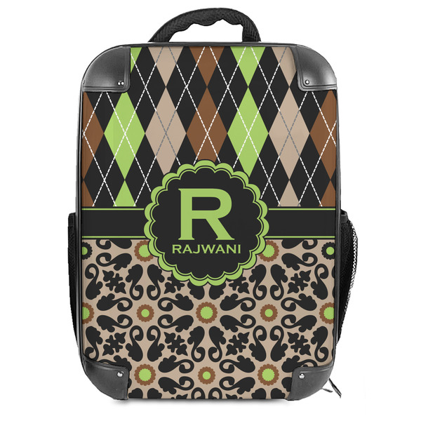 Custom Argyle & Moroccan Mosaic Hard Shell Backpack (Personalized)