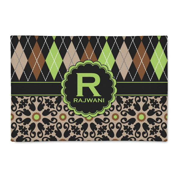 Custom Argyle & Moroccan Mosaic 2' x 3' Indoor Area Rug (Personalized)