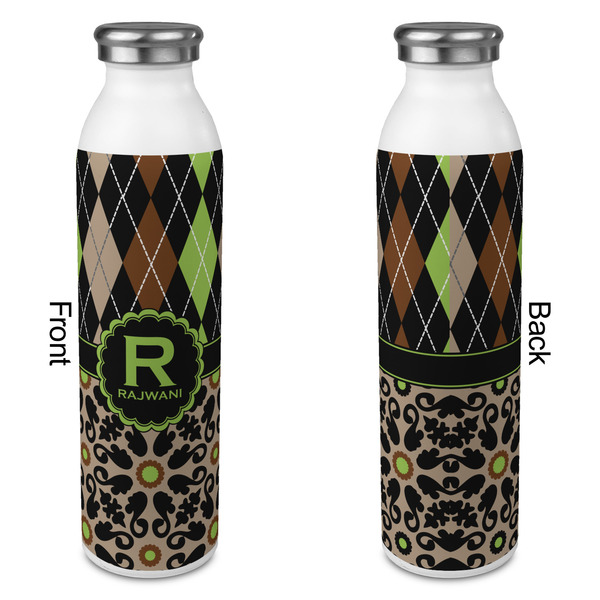 Argyle & Moroccan Mosaic 20oz Water Bottles - Full Print - Approval