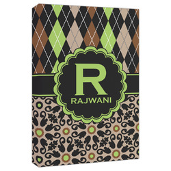 Argyle & Moroccan Mosaic Canvas Print - 20x30 (Personalized)