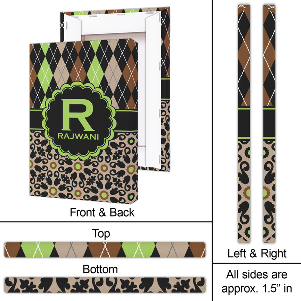 Argyle & Moroccan Mosaic 20x30 - Canvas Print - Approval