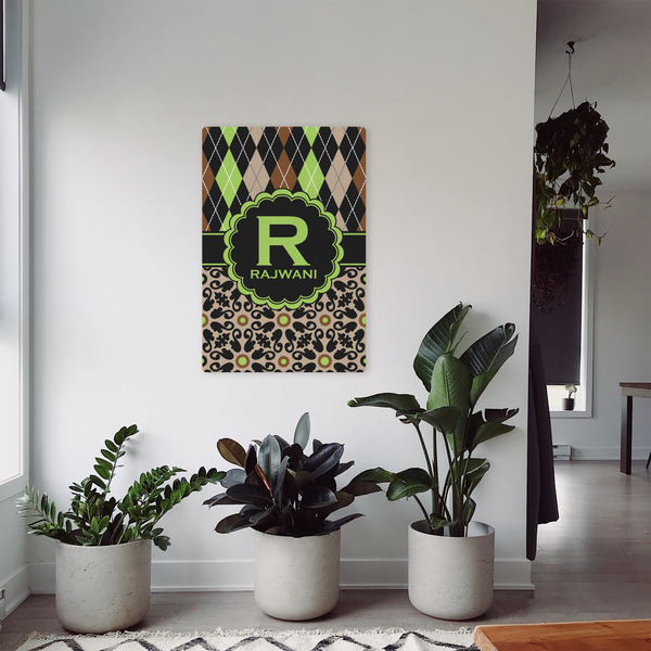 Argyle & Moroccan Mosaic 20x30 - Canvas Print - In Context