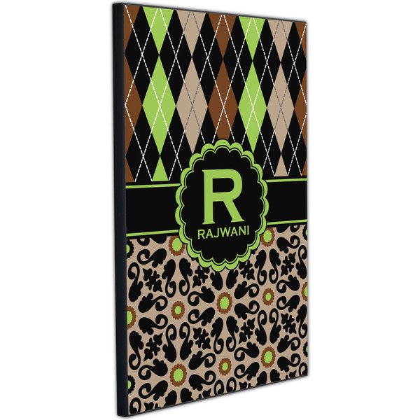 Argyle & Moroccan Mosaic 20x30 Wood Print - Angle View