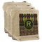 Argyle & Moroccan Mosaic Reusable Cotton Grocery Bags - Set of 3 (Personalized)