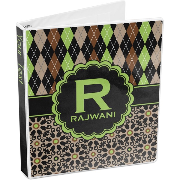 Argyle & Moroccan Mosaic 3-Ring Binder 3/4 - Main
