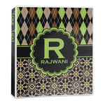 Argyle & Moroccan Mosaic 3-Ring Binder - 1 inch (Personalized)