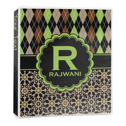 Argyle & Moroccan Mosaic 3-Ring Binder (Personalized)