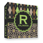Argyle & Moroccan Mosaic 3 Ring Binder - Full Wrap - 3" (Personalized)