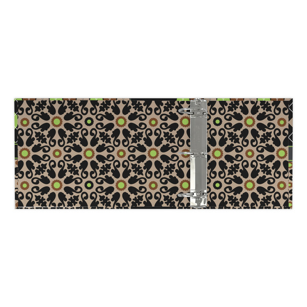 Argyle & Moroccan Mosaic 3 Ring Binders - Full Wrap - 3" - OPEN INSIDE