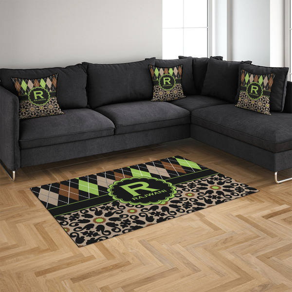 Argyle & Moroccan Mosaic 4'x6' Indoor Area Rugs - IN CONTEXT