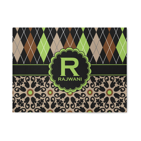 Custom Argyle & Moroccan Mosaic Area Rug (Personalized)