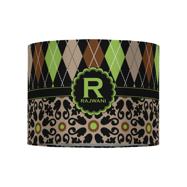 Argyle & Moroccan Mosaic 8" Drum Lampshade - FRONT (Fabric)