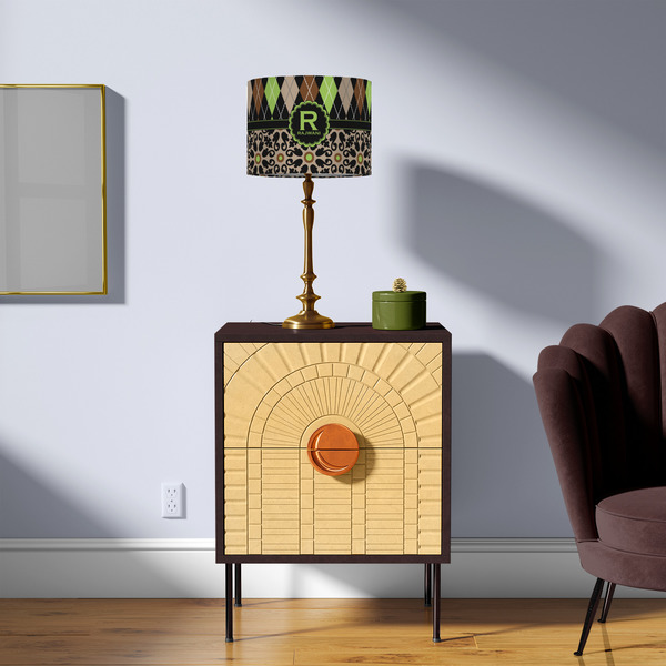 Argyle & Moroccan Mosaic 8" Drum Lampshade - LIFESTYLE