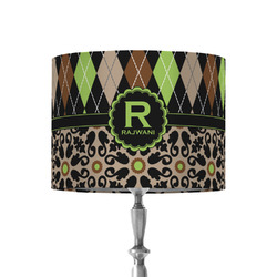 Argyle & Moroccan Mosaic 8" Drum Lamp Shade - Fabric (Personalized)