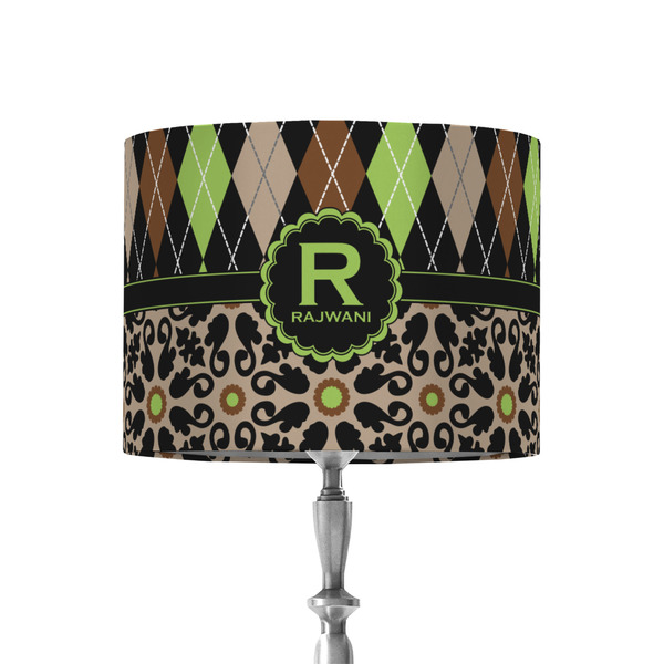 Custom Argyle & Moroccan Mosaic 8" Drum Lamp Shade - Fabric (Personalized)