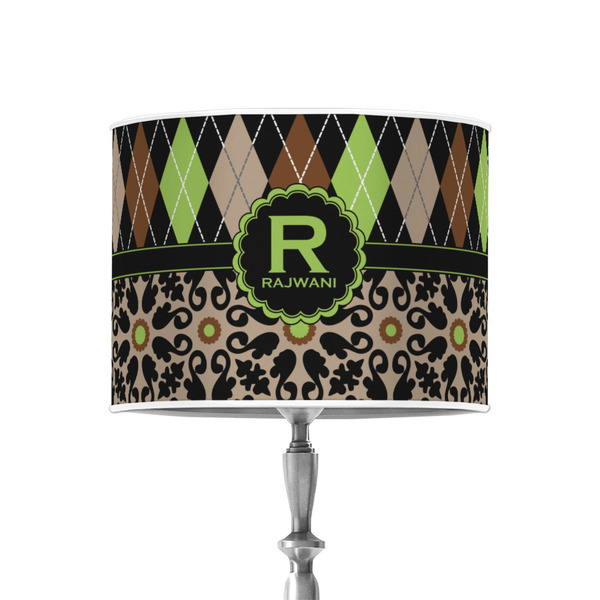 Custom Argyle & Moroccan Mosaic 8" Drum Lamp Shade - Poly-film (Personalized)